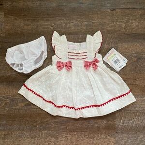 NEW! Bonnie Jean Baby dress & bloomer set, size 3-6m
